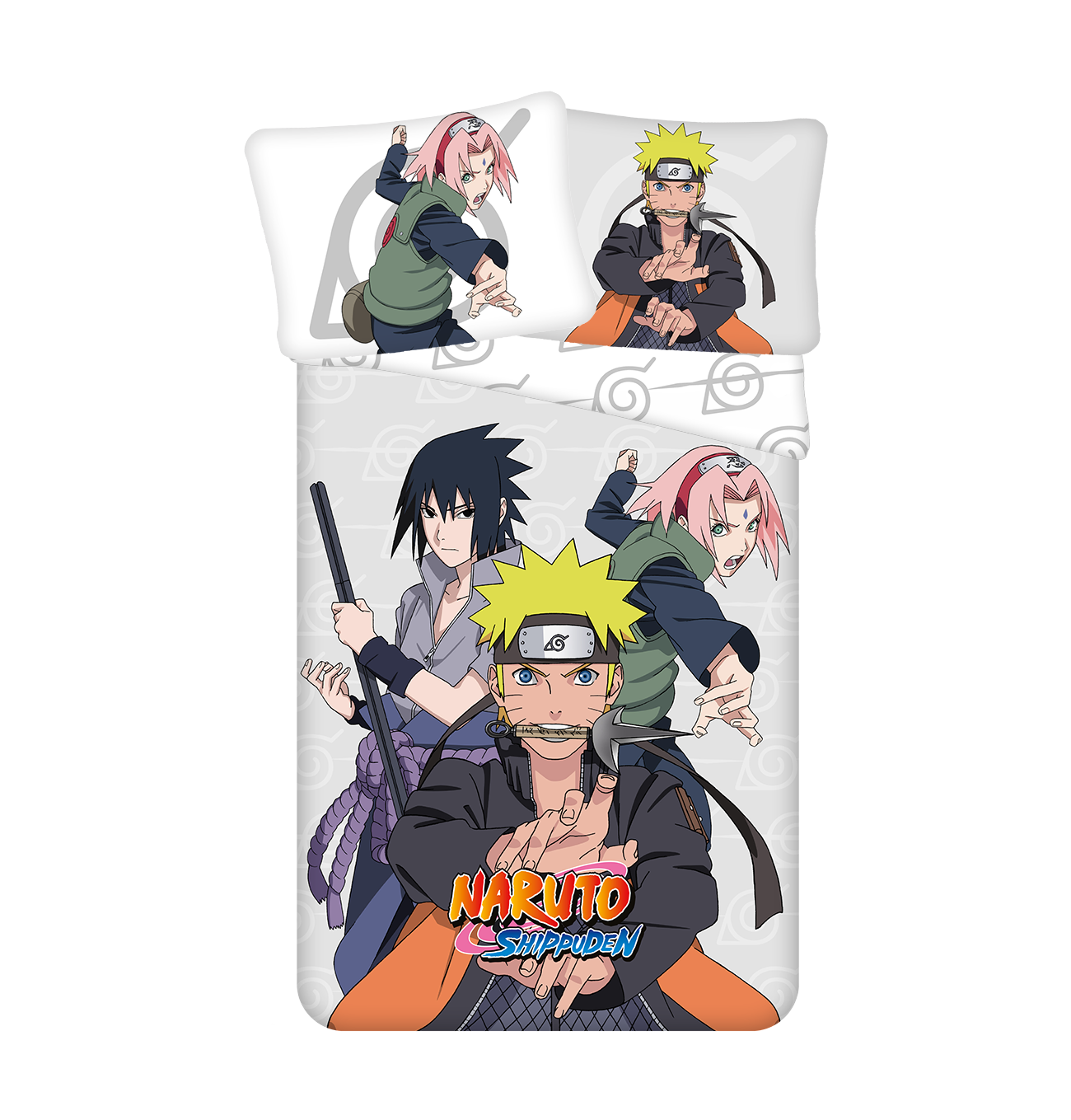 Naruto Shippuden Bettwäsche - 140x200 cm weiche Baumwolle Kissen und Decke