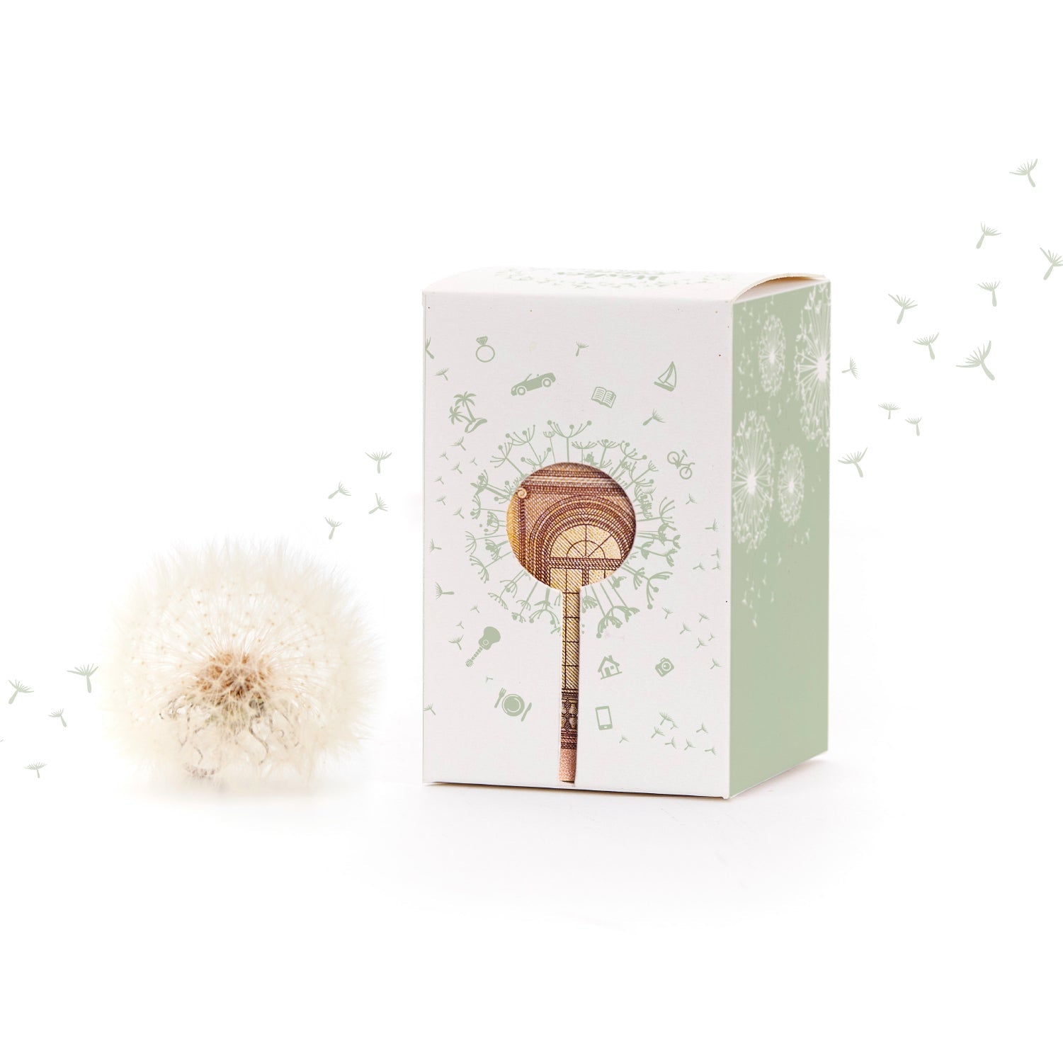 Wunscherfüller mit Pusteblumen-Schirmchen