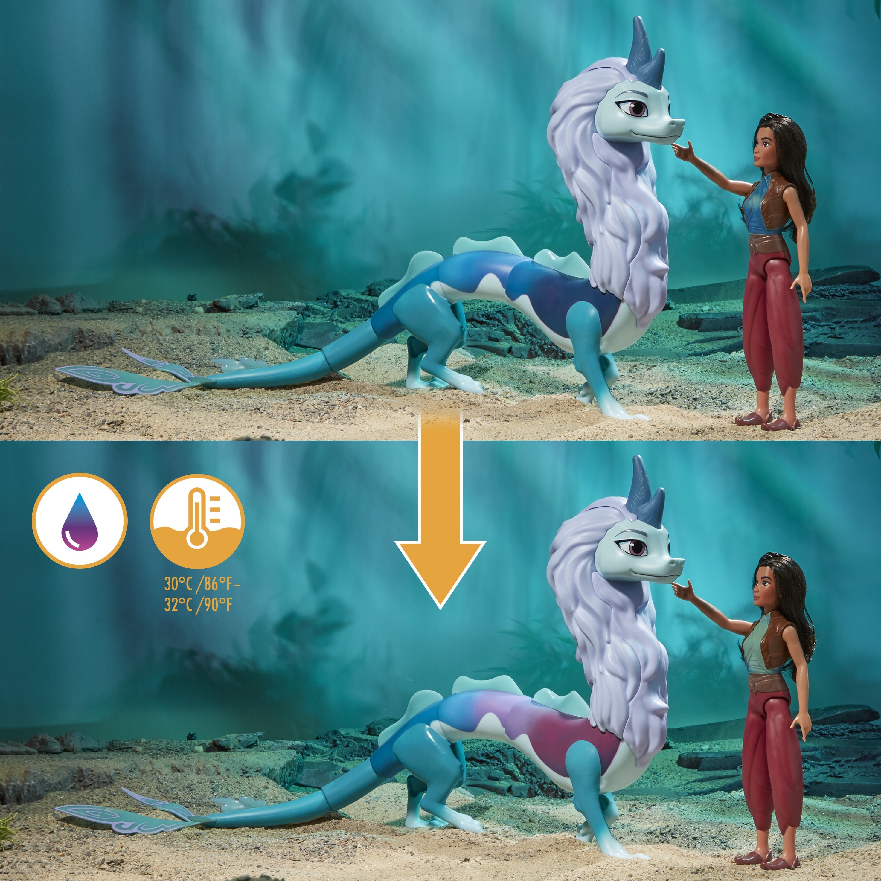 Disney Raya & der letzte Drache – Color Splash Puppenset mit Sisu | Hasbro | ab 3 Jahren