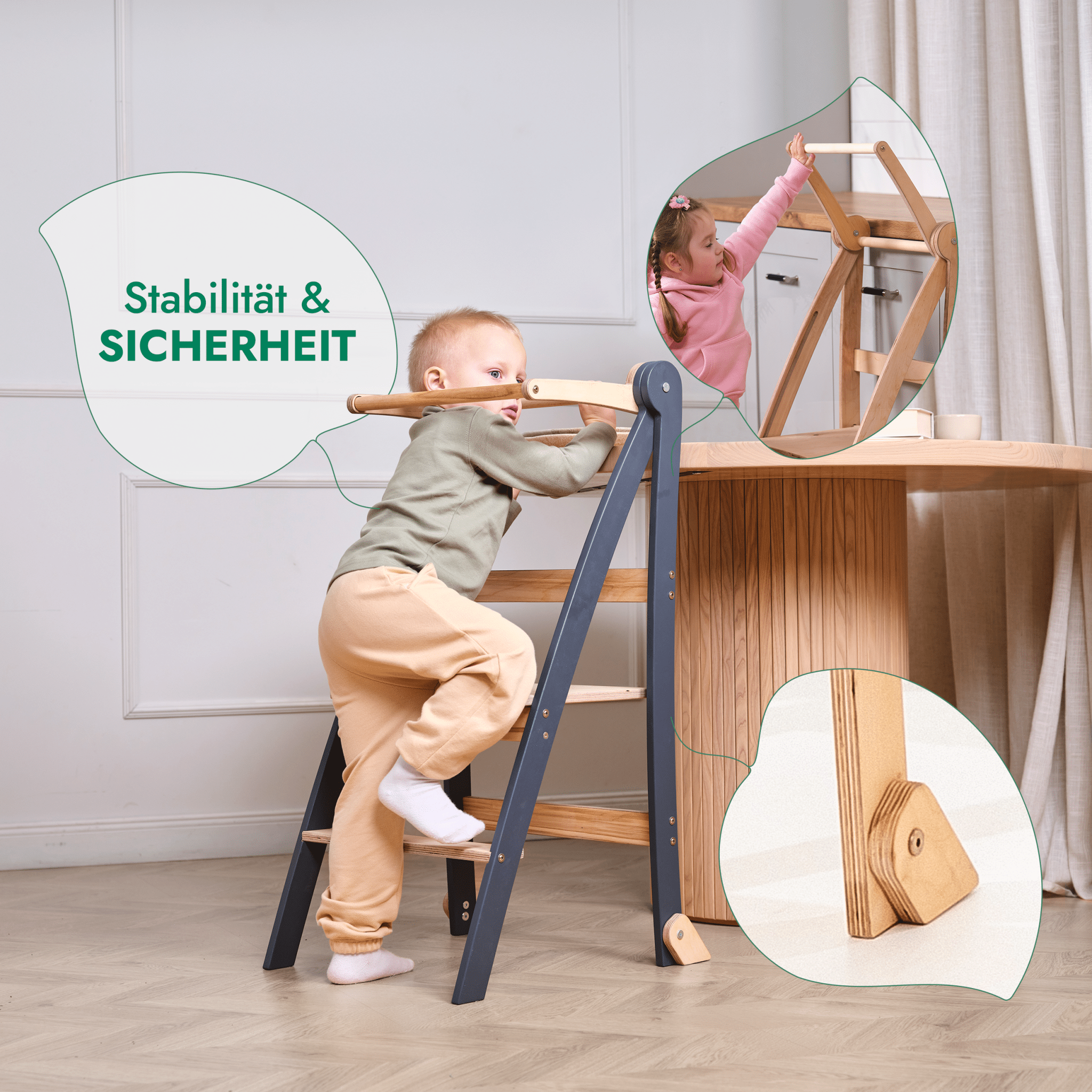 Holz Lernleiter Montessori: Hocker für Kinder