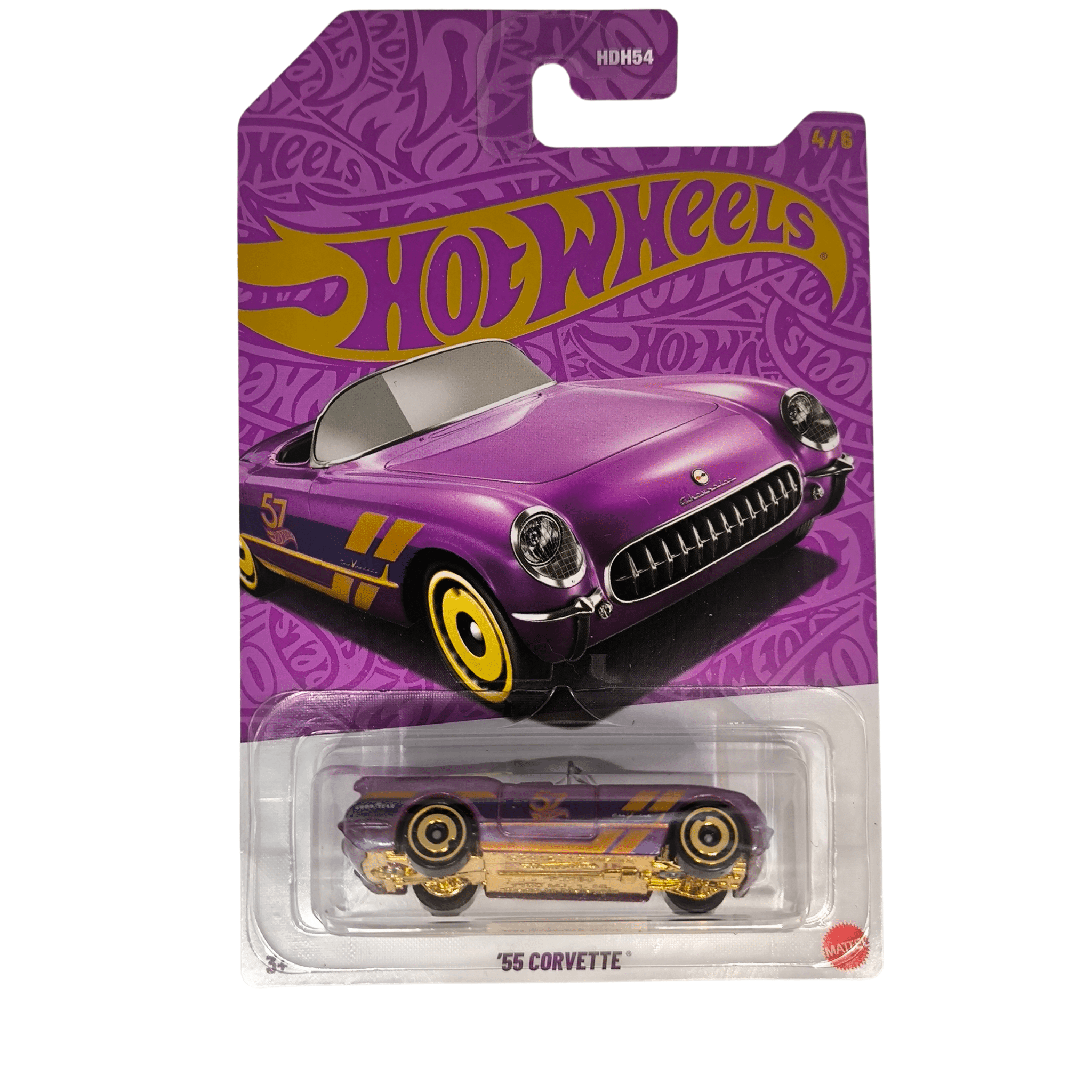Hot Wheels 55 Corvette 4/6 Long Card Sale