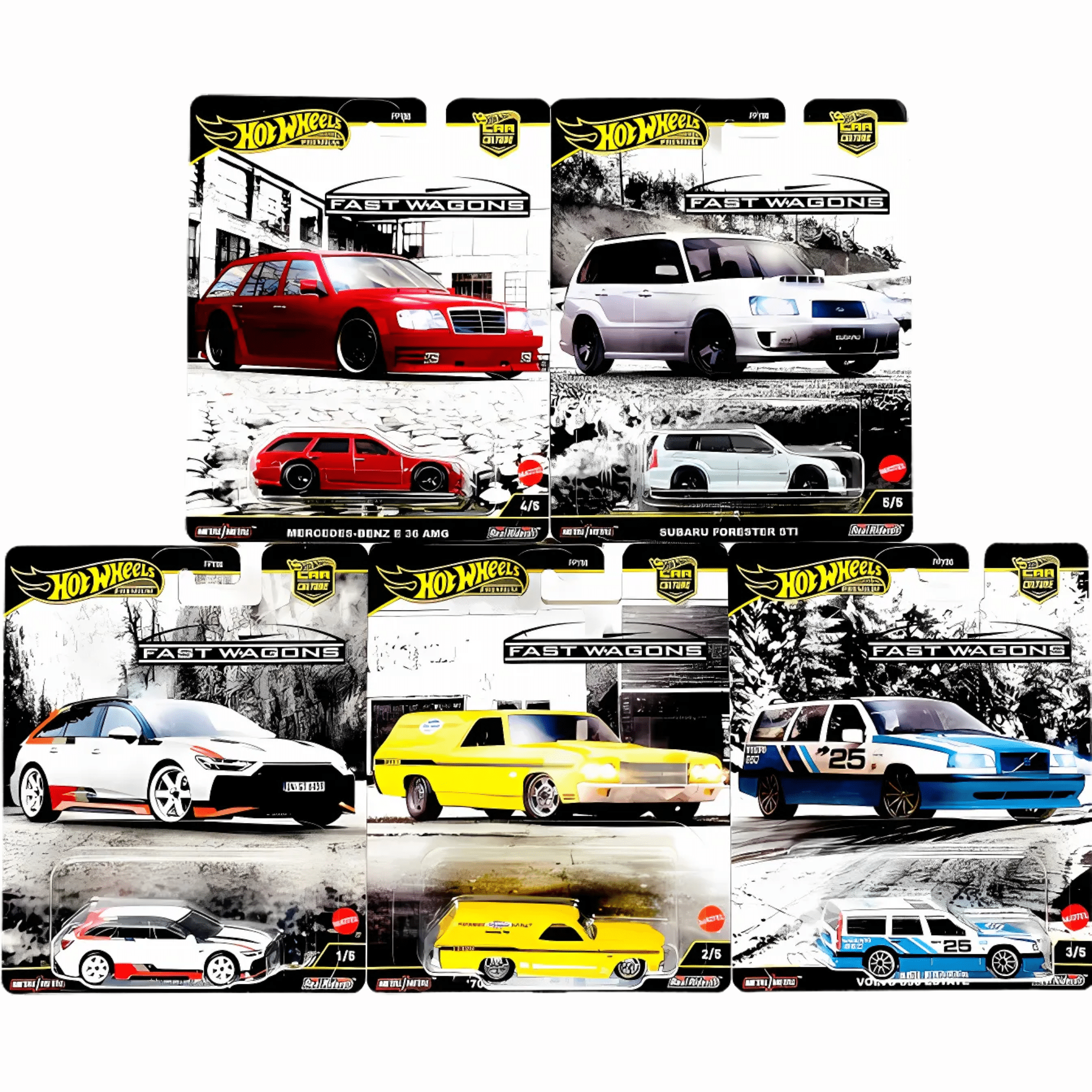 Hot Wheels Fast Wagons 5er Set 1-5