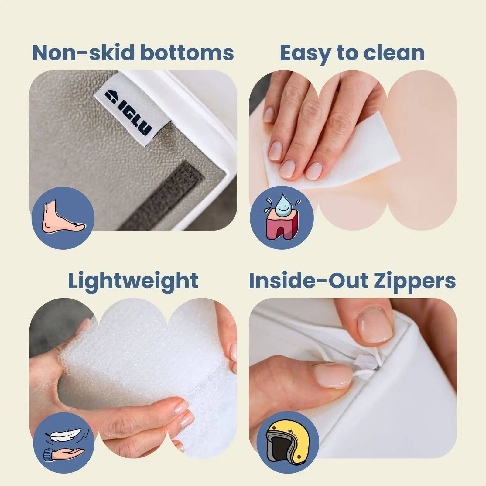 IGLU - 6-teiliges Softplay Bausteinset | Beige Explorer