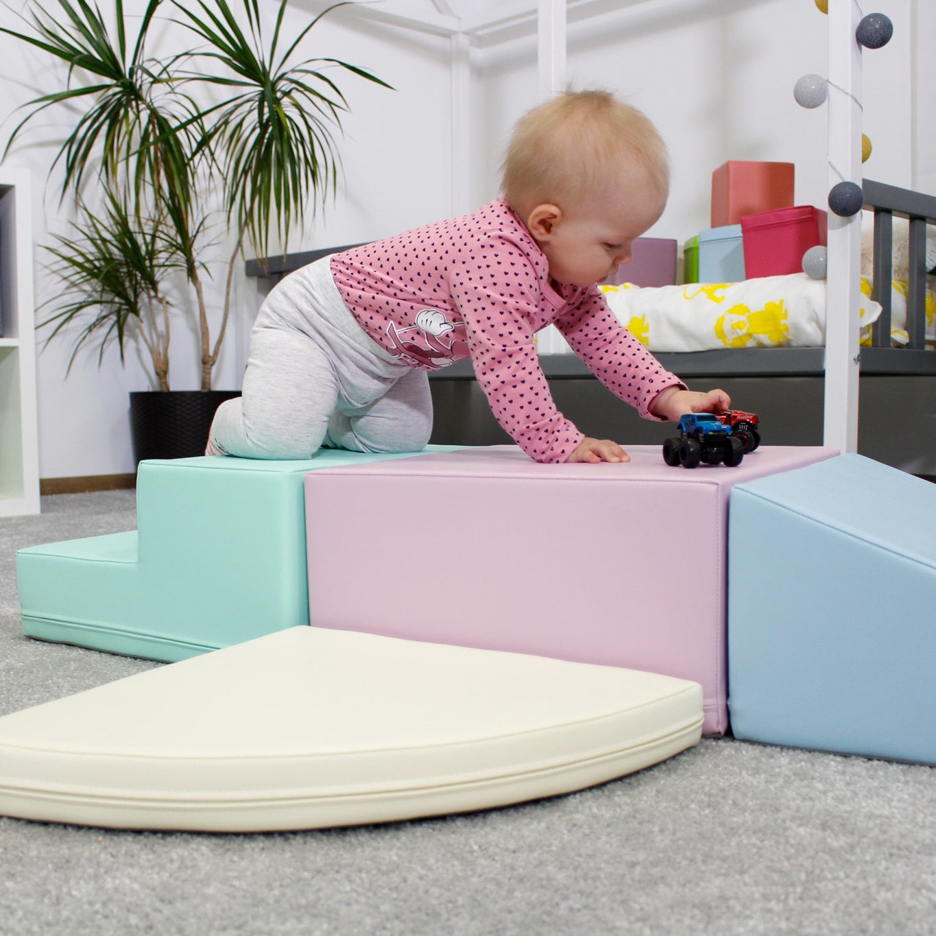 IGLU - 5-teiliges Softplay Bausteinset | Helles Pastell Eckkletterer