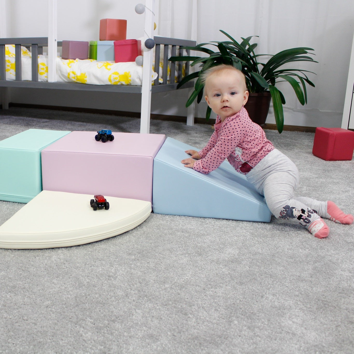 IGLU - 5-teiliges Softplay Bausteinset | Helles Pastell Eckkletterer