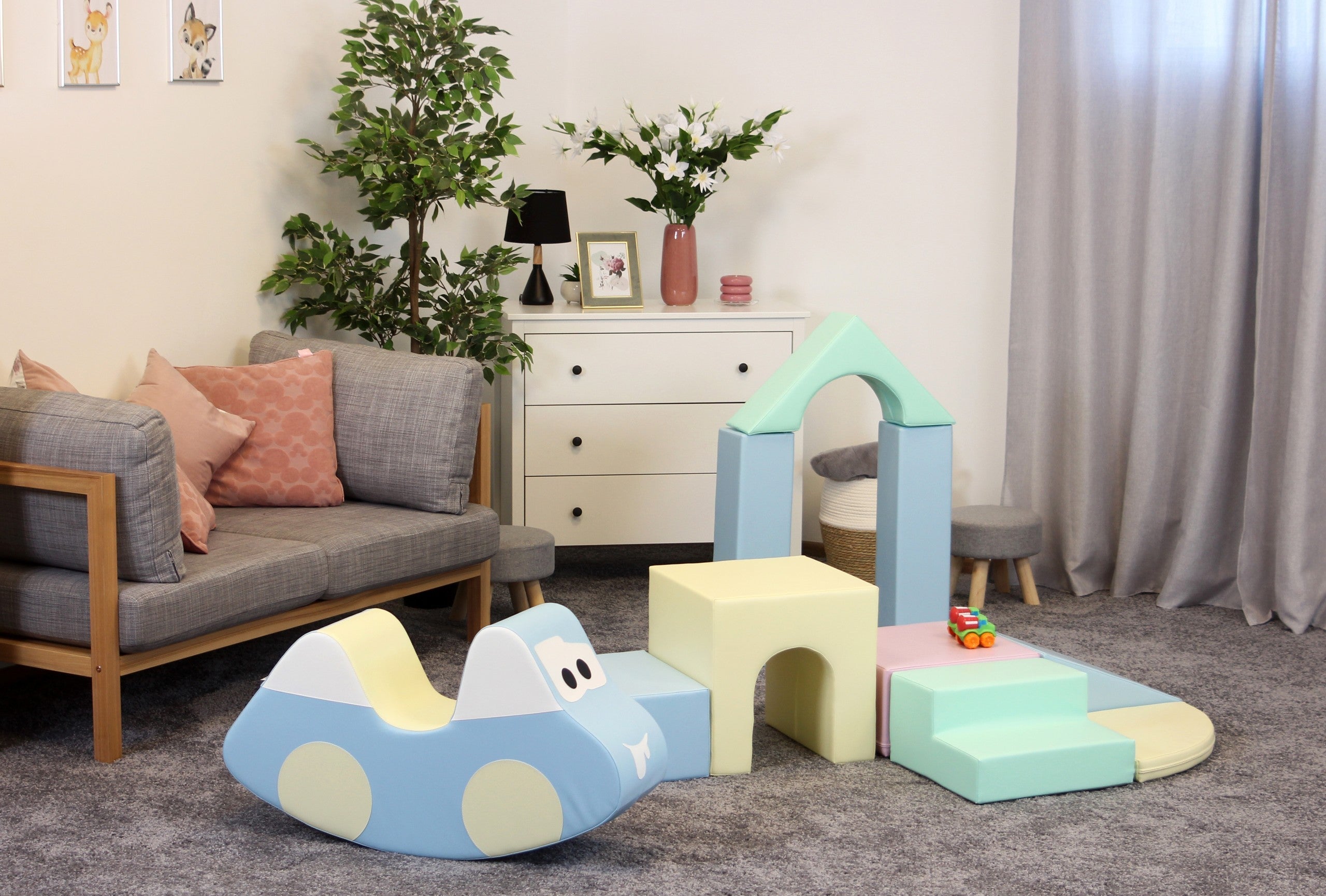 IGLU - 10-teiliges Softplay Bausteinset | Helles Pastell Kreativität