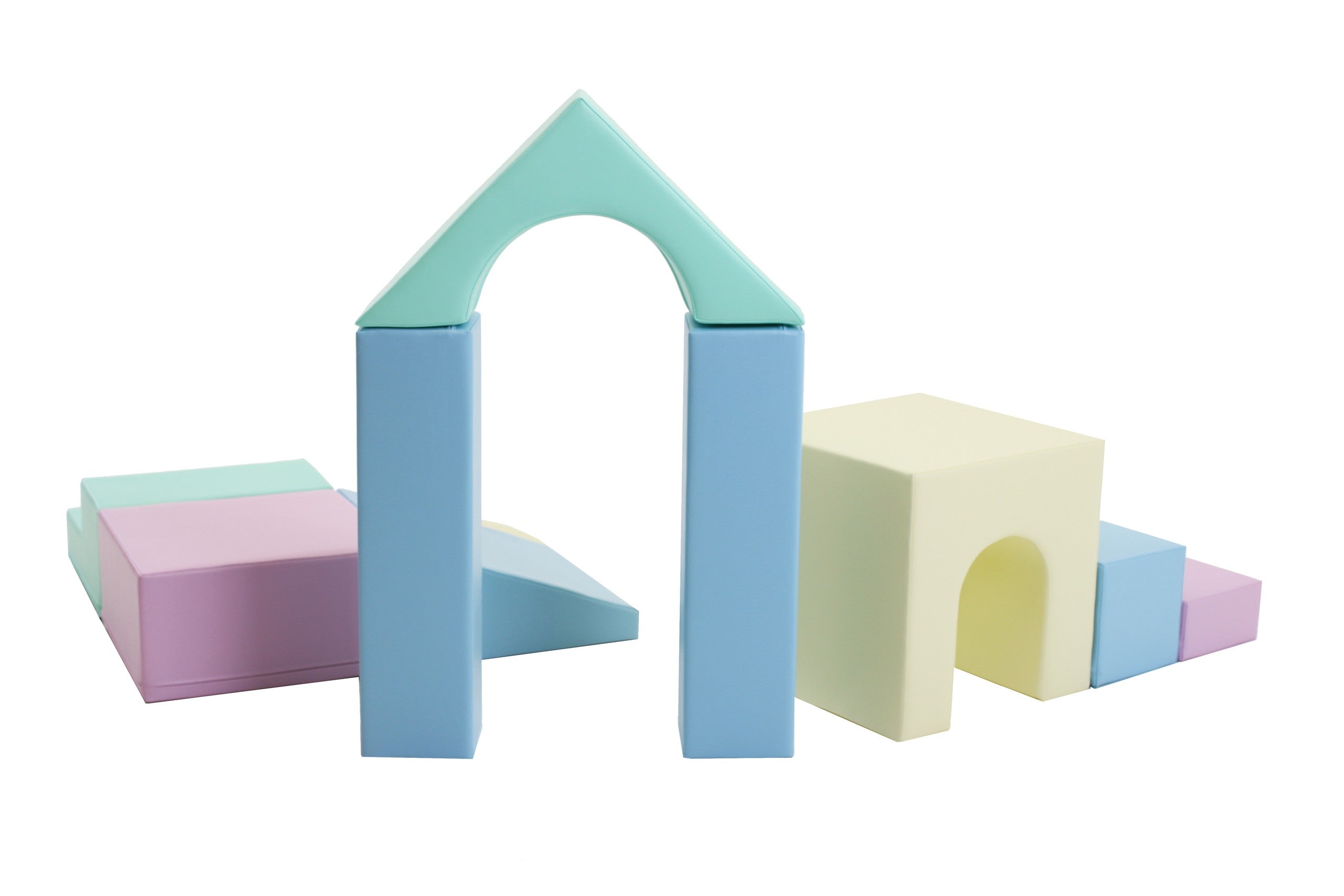 IGLU - 10-teiliges Softplay Bausteinset | Helles Pastell Kreativität