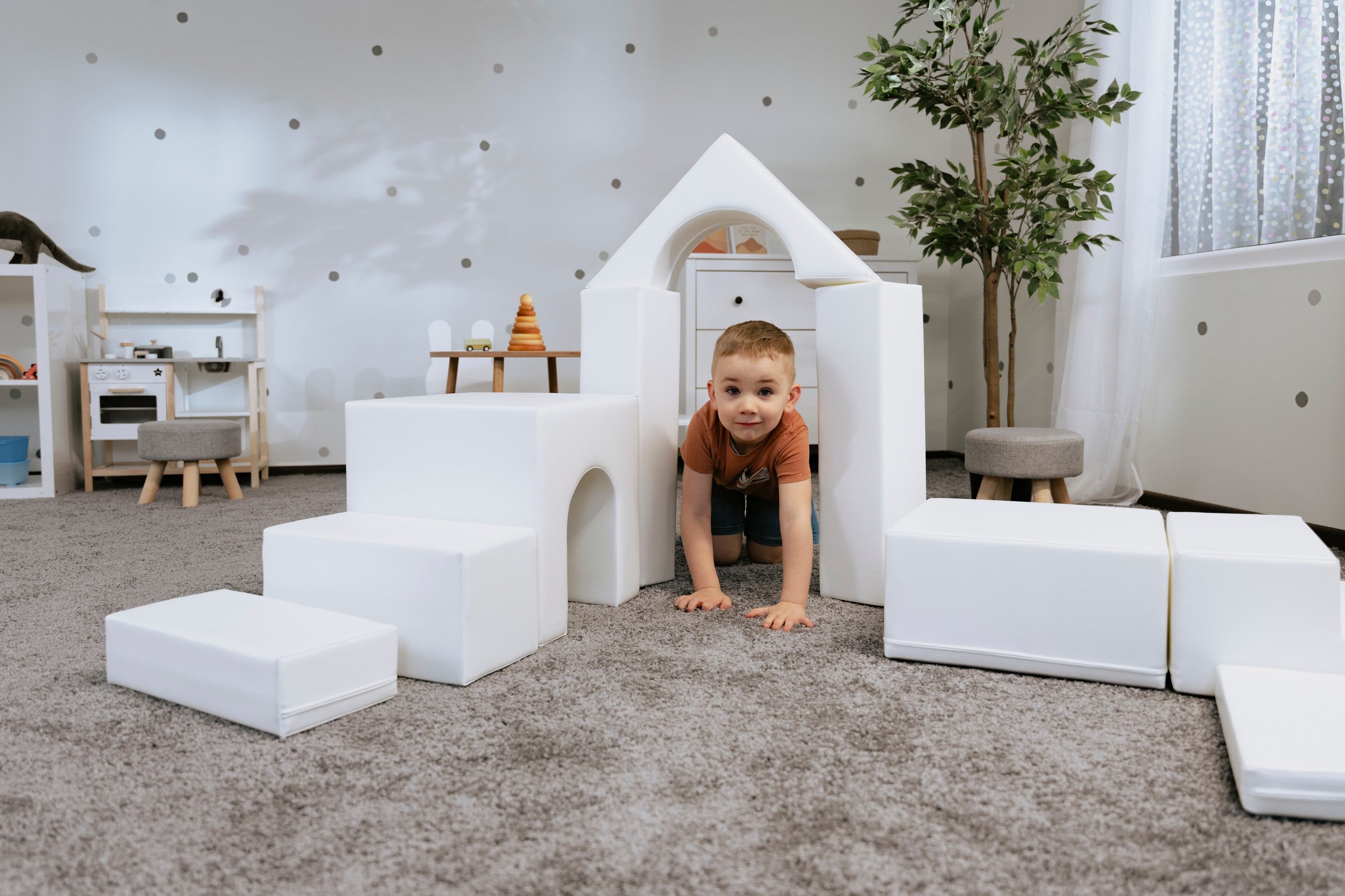 IGLU - 10-teiliges Softplay Bausteinset | Weiß Kreativität