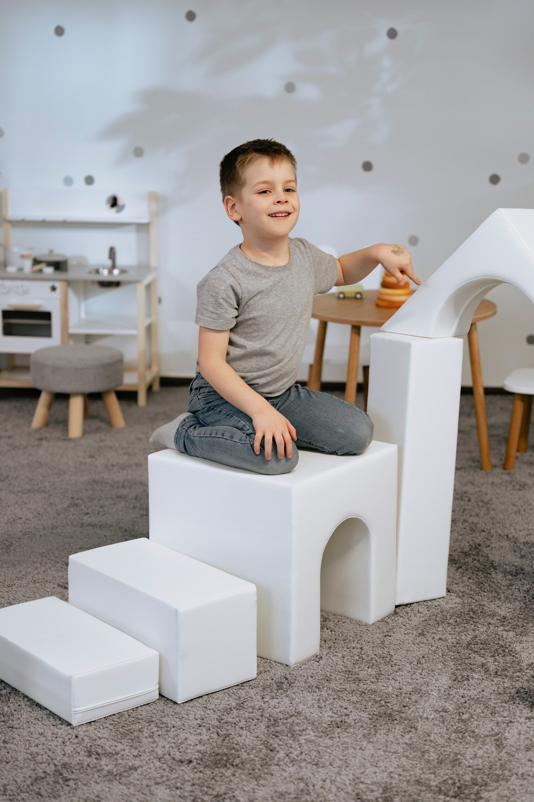 IGLU - 10-teiliges Softplay Bausteinset | Weiß Kreativität