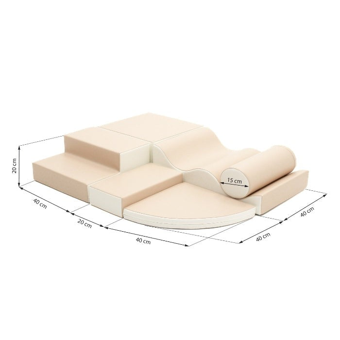 IGLU - 6-teiliges Softplay Bausteinset | Beige Explorer