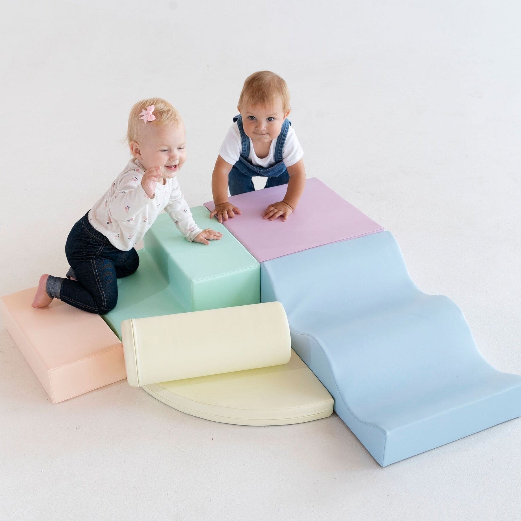 IGLU - 6-teiliges Softplay Bausteinset | Helles Pastell Explorer