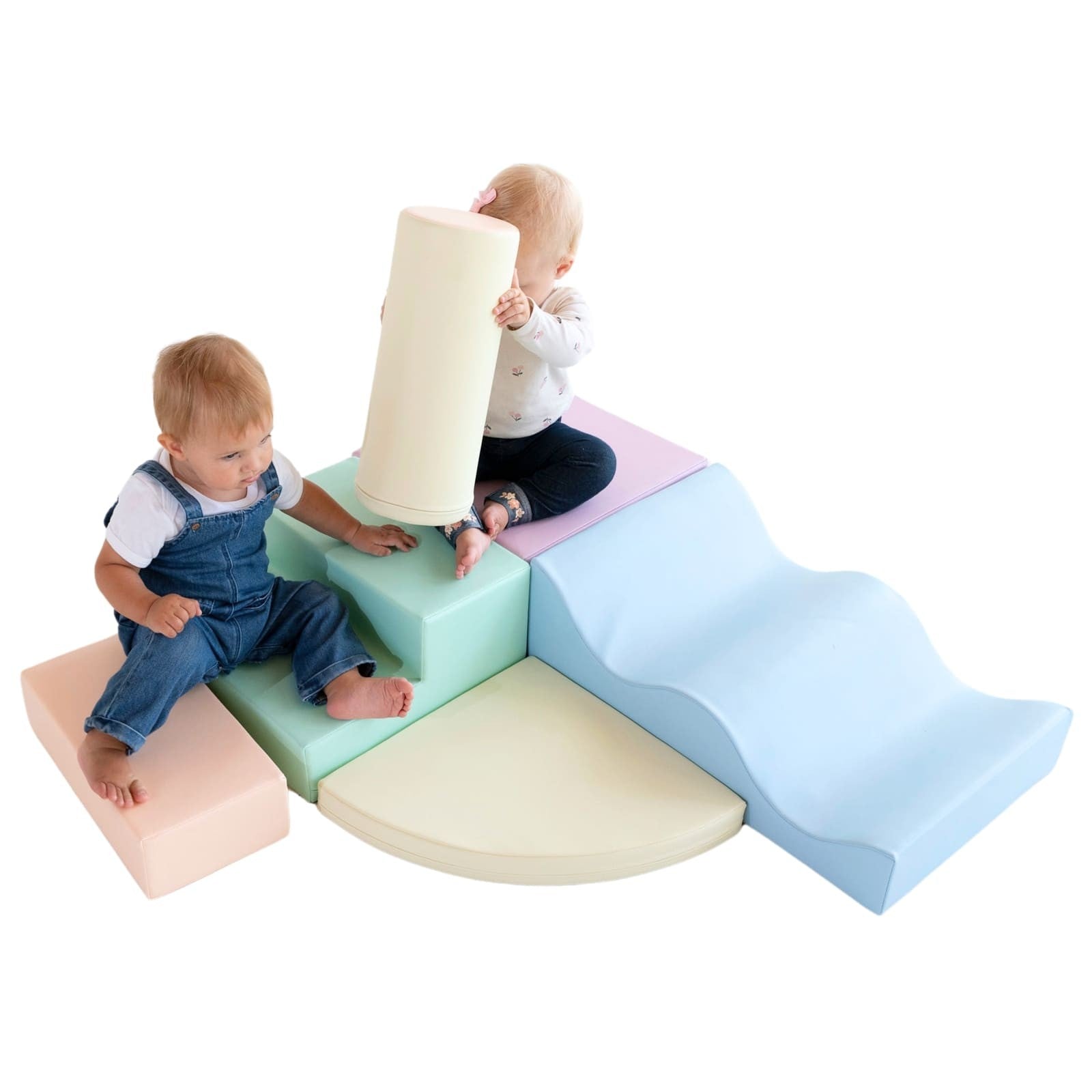 IGLU - 6-teiliges Softplay Bausteinset | Helles Pastell Explorer
