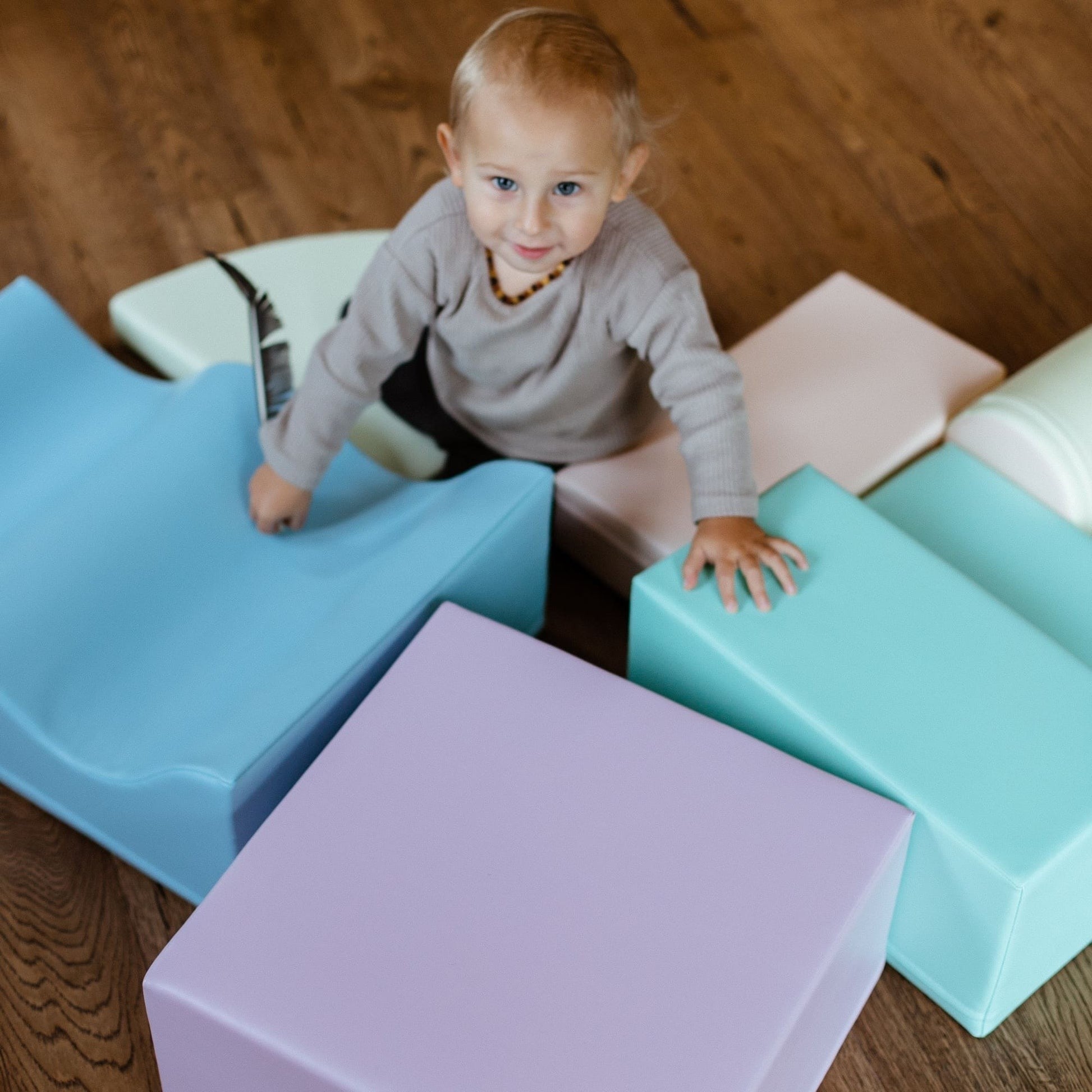 IGLU - 6-teiliges Softplay Bausteinset | Helles Pastell Explorer