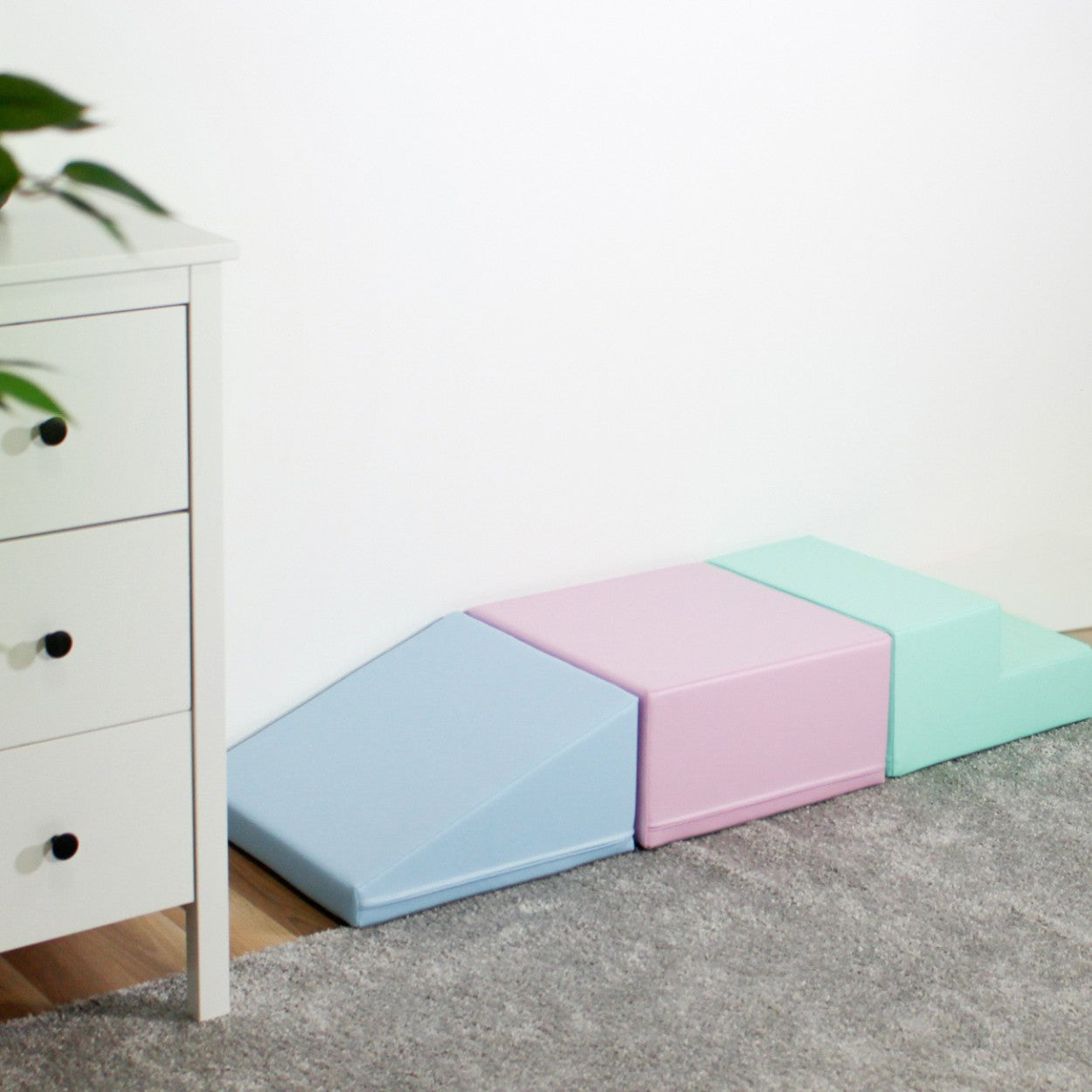 IGLU - 3-teiliges Softplay Bausteinset | Sanftes Pastell Mini Climbie