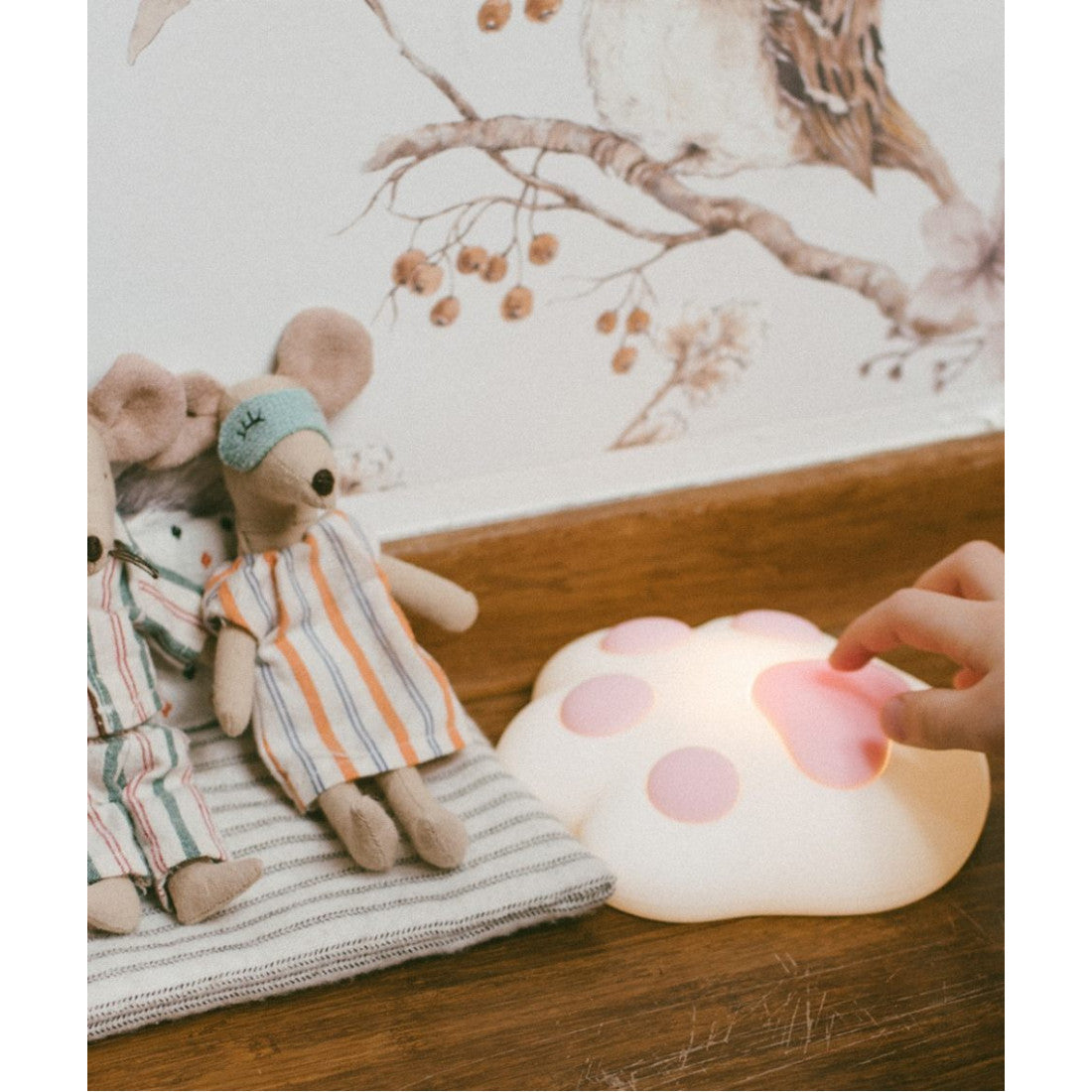 Rabbit & Friends - Silikonlampe Katzenpfote | Pink