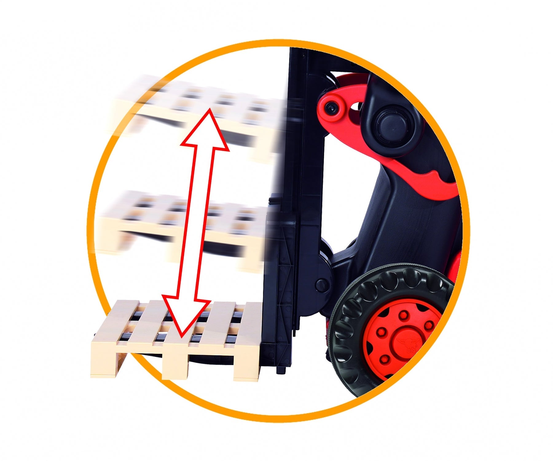 Trettraktor BIG Linde Gabelstapler 394 - Kindergabelstapler