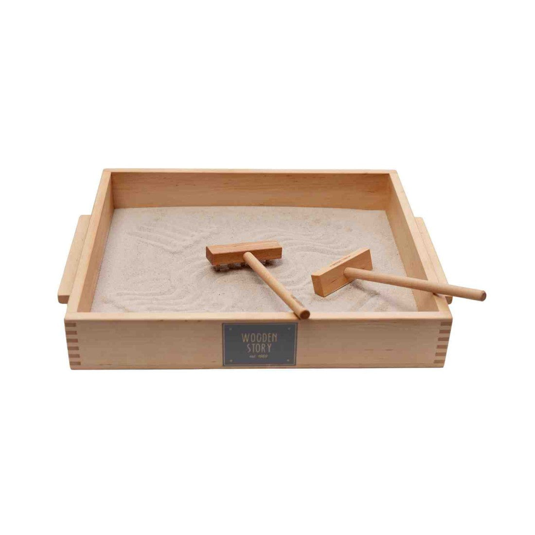 Wooden Story – Montessori Sandtablett mit Zubehör | Natur