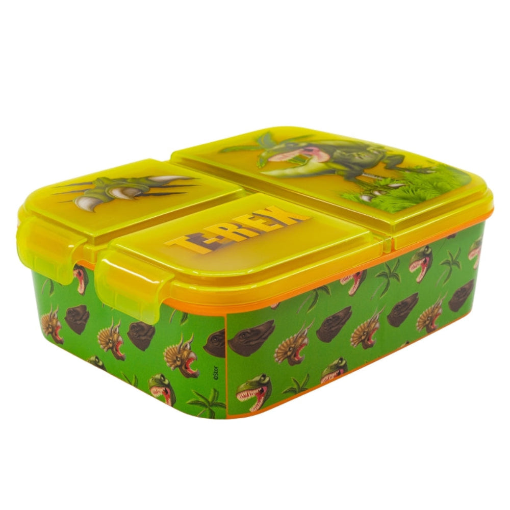 Dinosaurier T-Rex Kinder Lunchbox Sandwichbox mit 3 Fächern