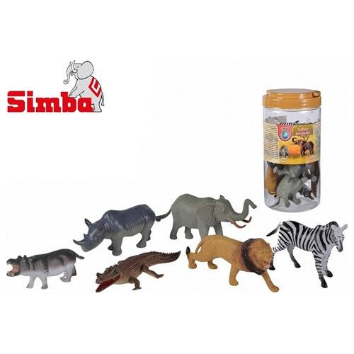 Nature World Safari Tiere – 6 realistische Wildtiere im Fass (12,5–20 cm) | ab 3 Jahren