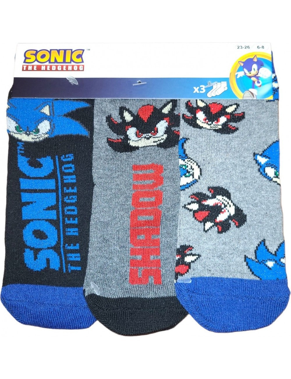 Sonic the Hedgehog Socken 3 Paar Unisex Kinder Sonic