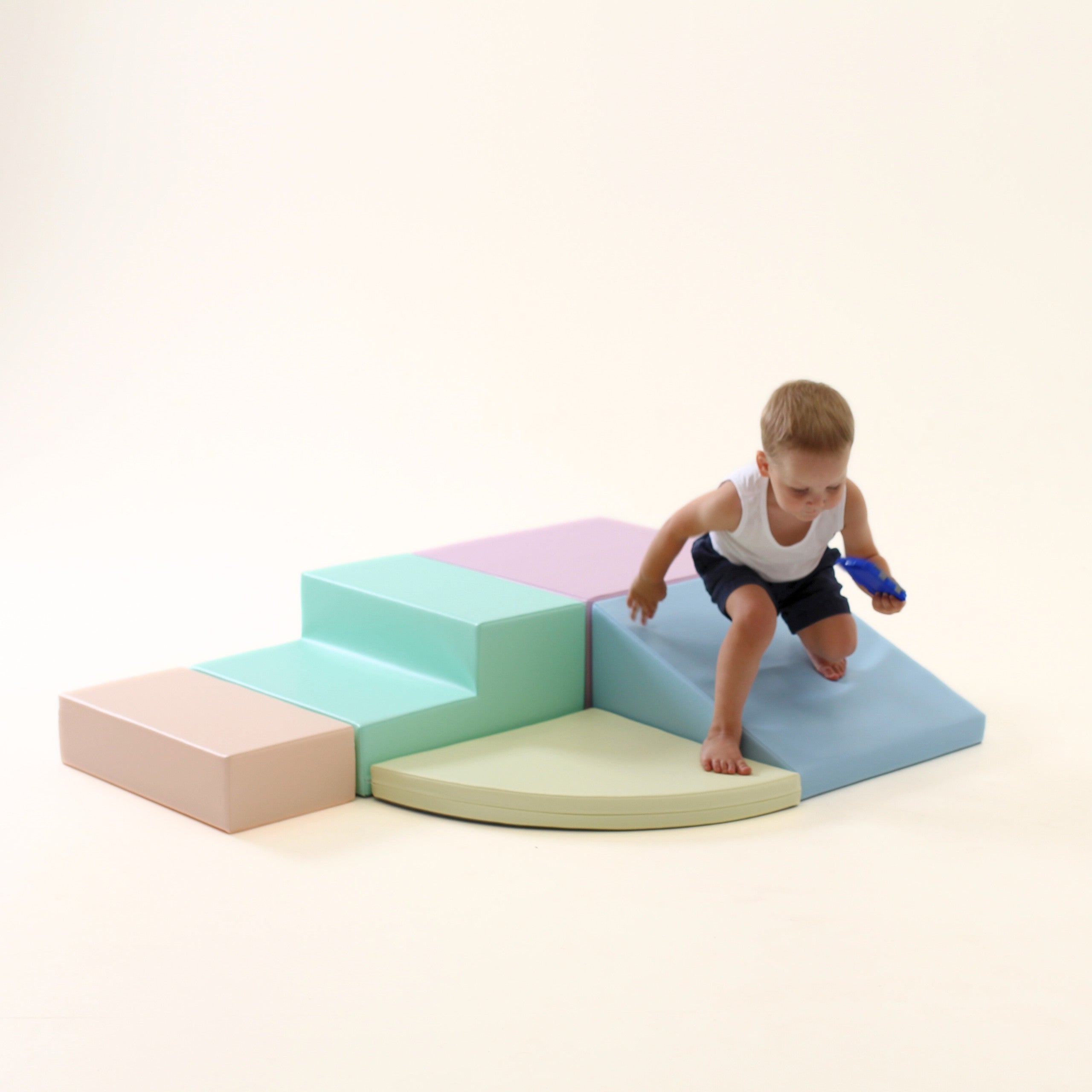 IGLU - 5-teiliges Softplay Bausteinset | Helles Pastell Eckkletterer XL