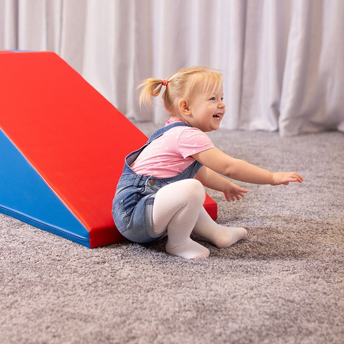 IGLU – Softplay Kletter-Set Treppe & Rutsche | Blau & Rot
