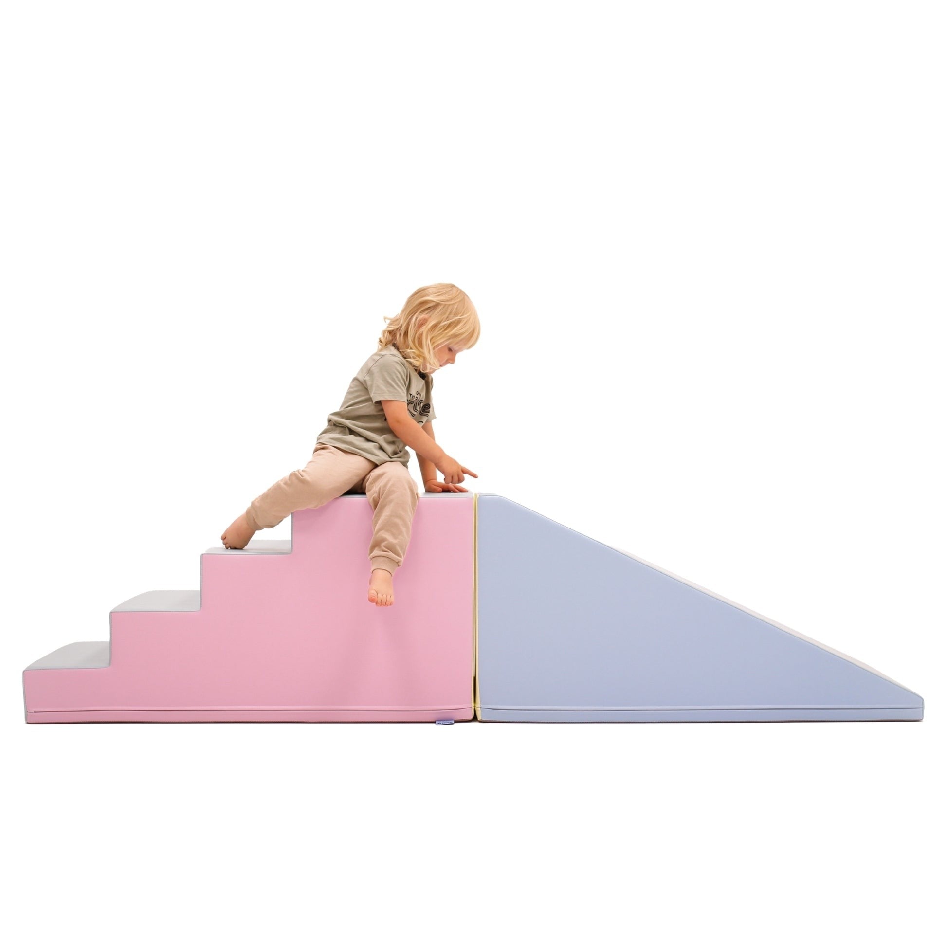 IGLU – Softplay Kletter-Set Treppe & Rutsche | Pastell