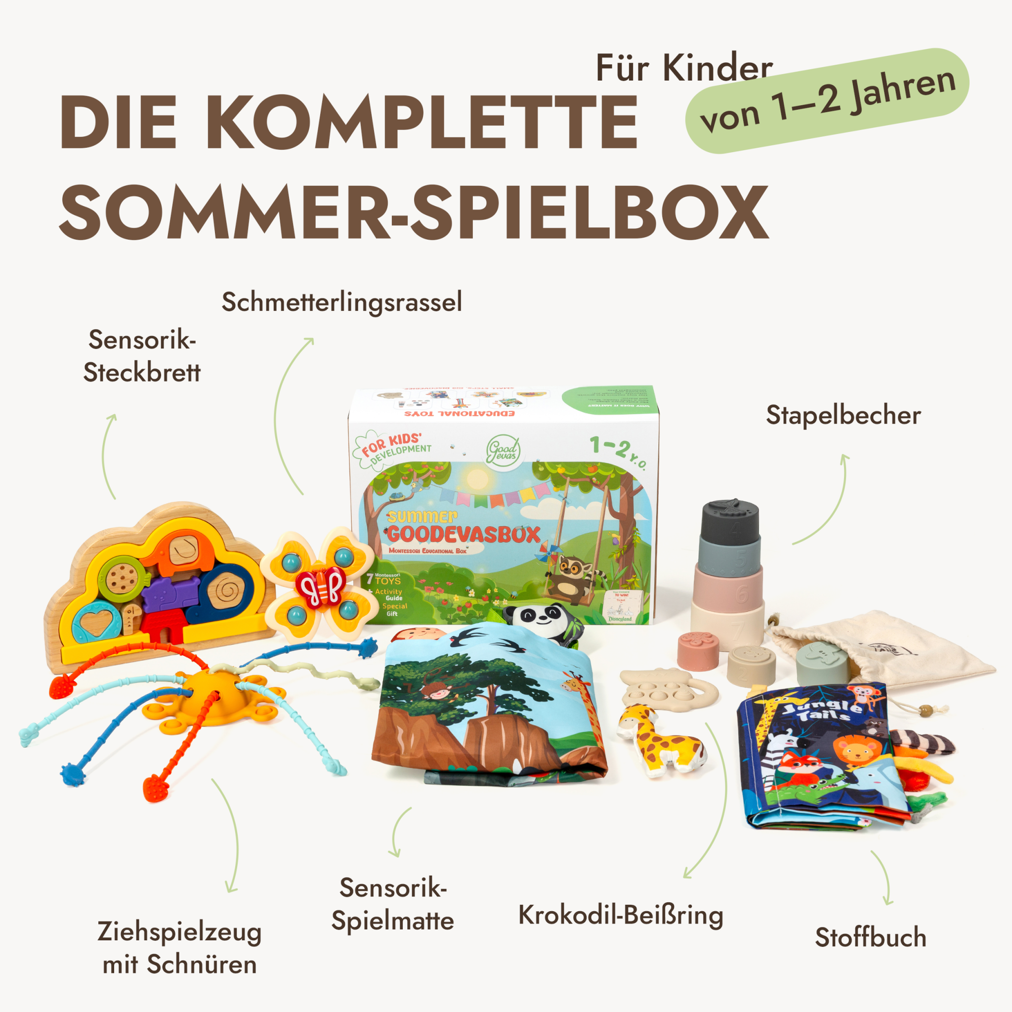 Sommer-Spielset für Kleinkinder (1–2 Jahre) — GoodevasBox