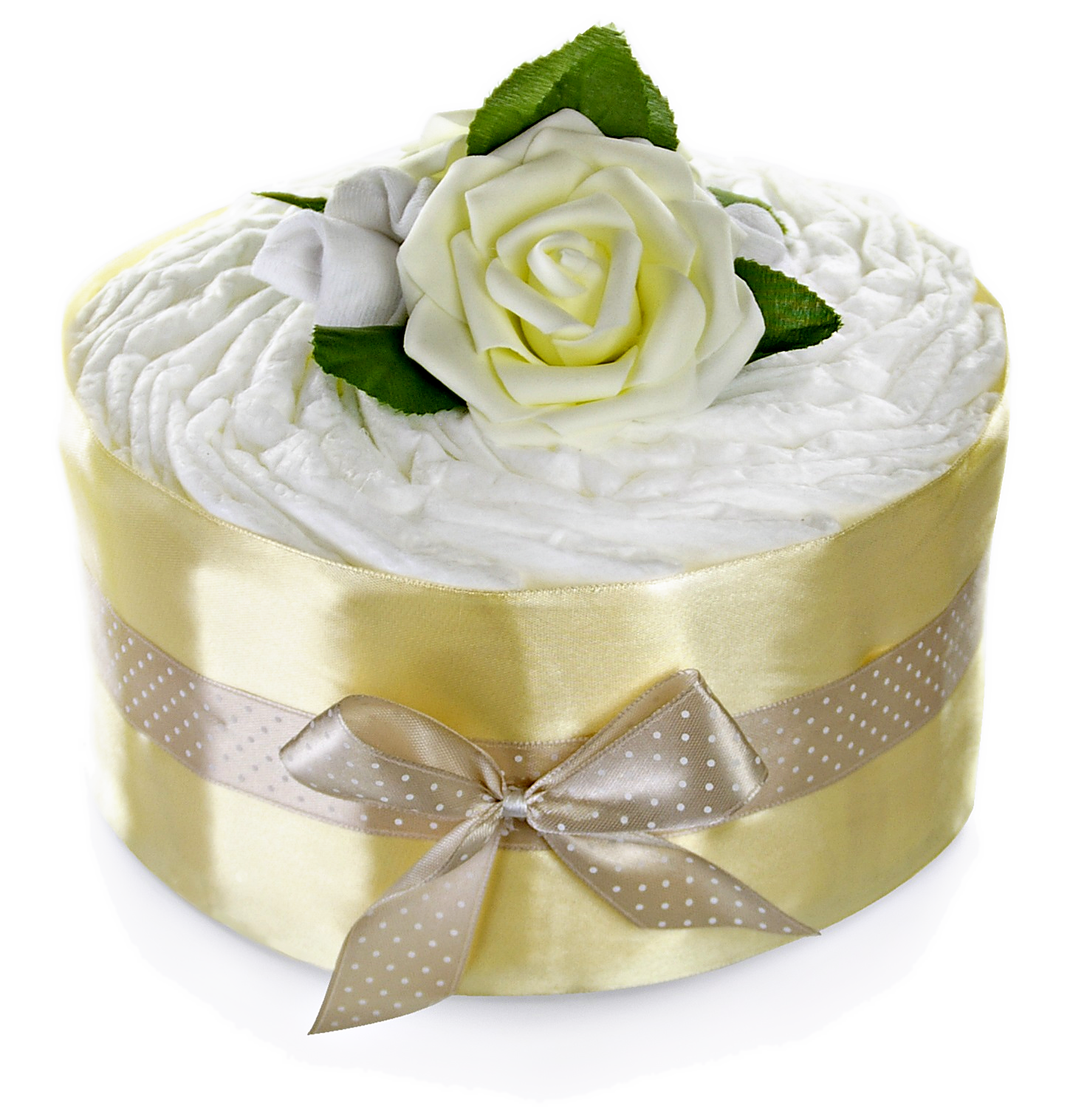 Neutrale Windeltorte Rosenblüte