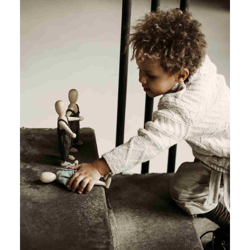 Wooden Story – Holzpuppe mit Hose | Natur