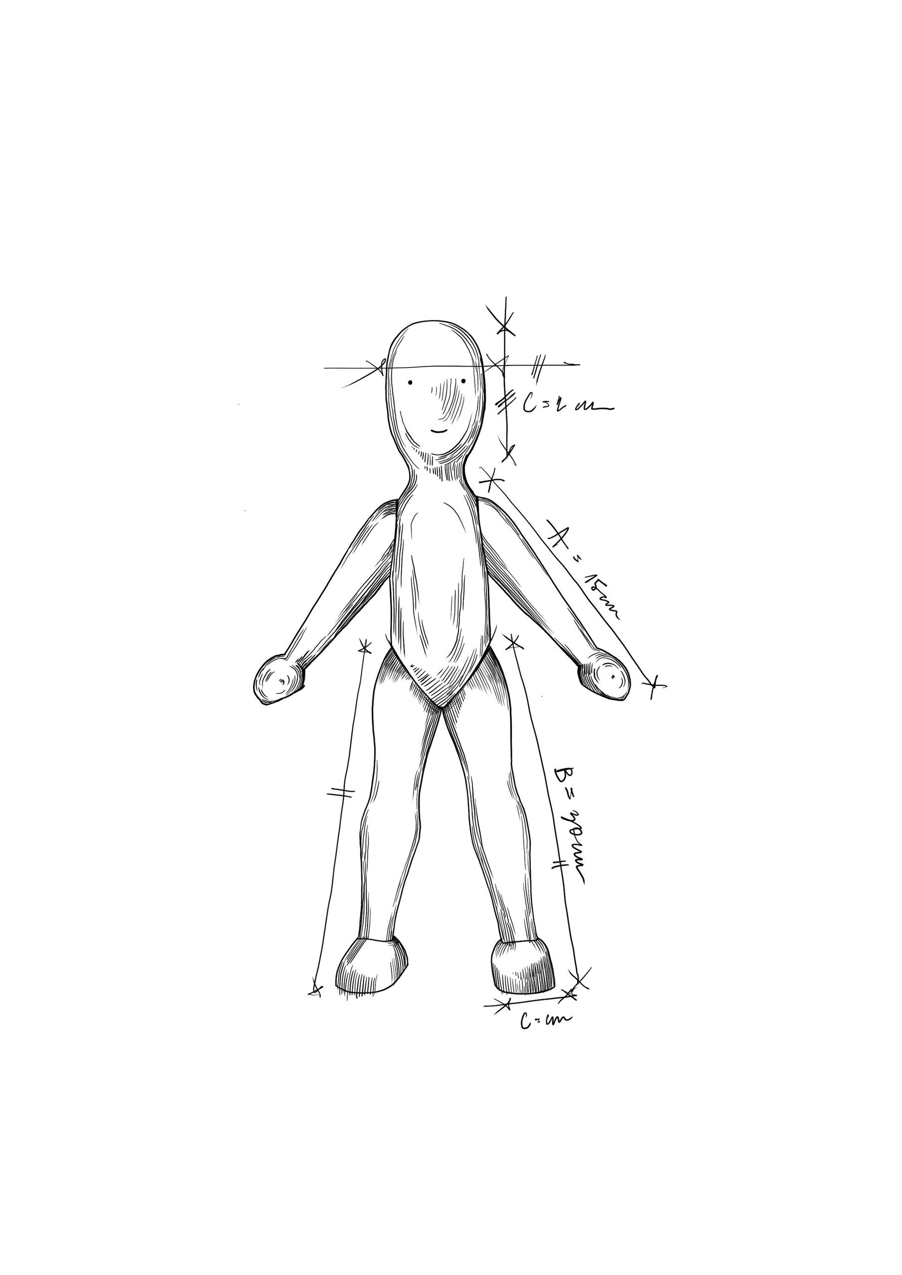 Wooden Story – Holzpuppe mit Kleid | Natur