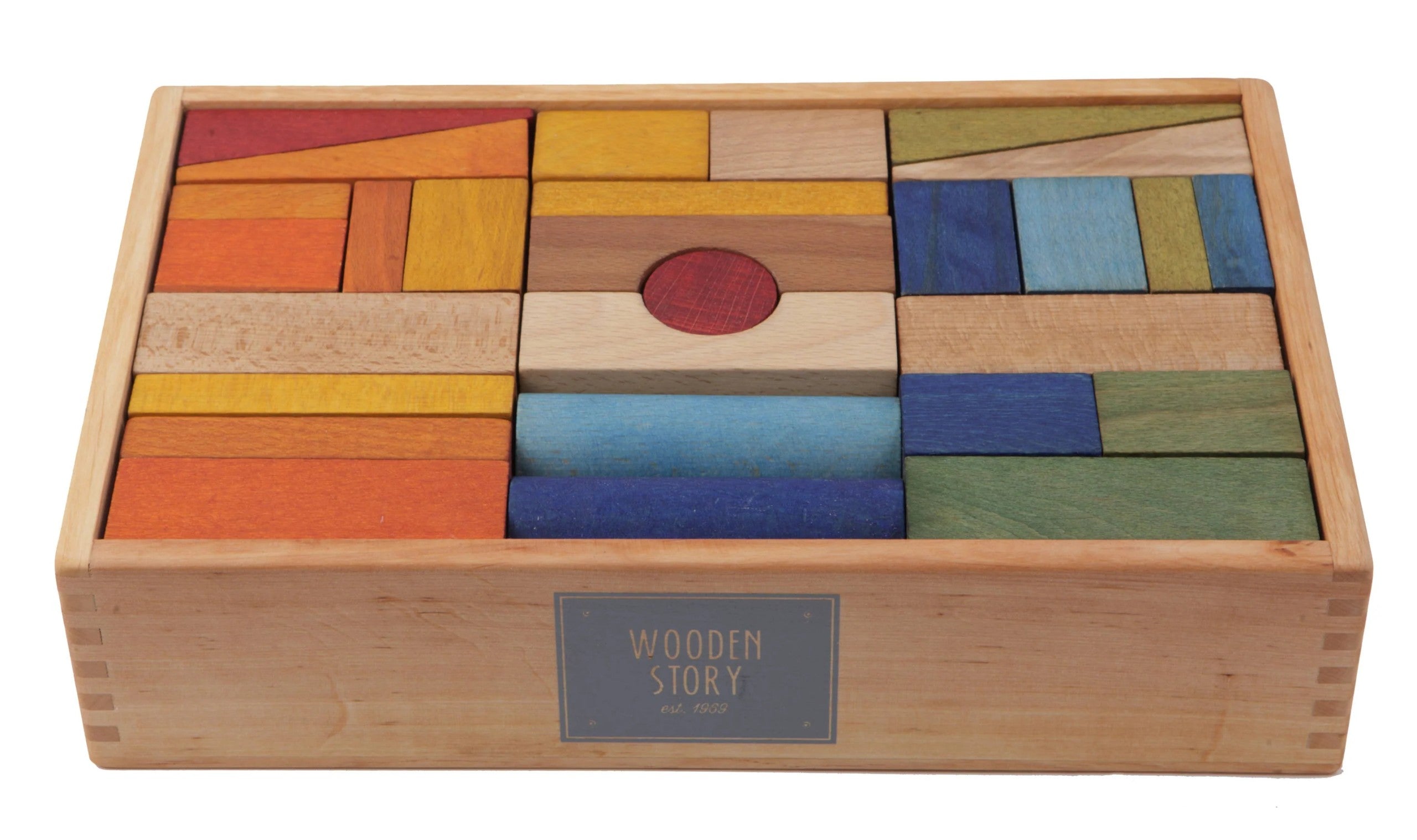 Wooden Story – Holzbausteine 63-teilig | Regenbogenwelt