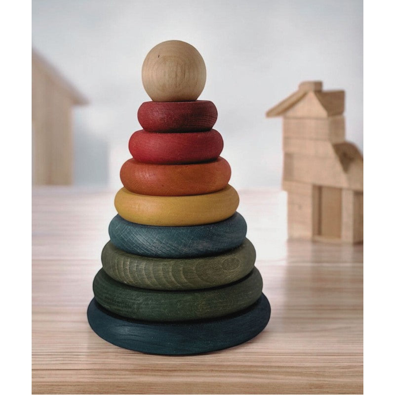 Wooden Story – Runde Pyramide | Bunt