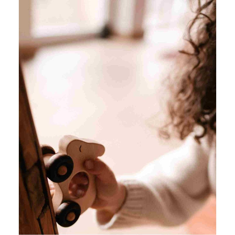 Wooden Story – Spielzeug auf Rädern Hase | Natur